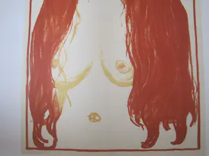 Edvard Munch - Poster Vrouw met rood haar en groene ogen. kopen? Bied vanaf 80!