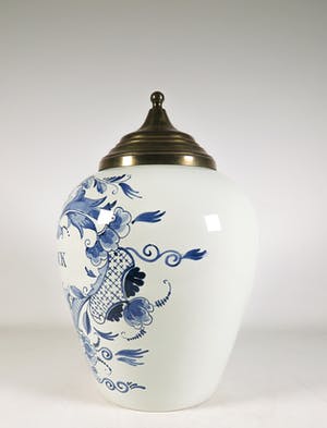 Royal Goedewaagen - Aardewerk, Tabakspot met koperen deksel kopen? Bied vanaf 1!