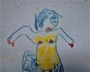 Anton Heyboer - danseres .Vrolijke kleurige tekening van een danseres kopen? Bied vanaf 250!