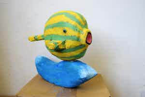 Peter Bastiaanssen - Vis op golf zonder titel verkocht voor € 70!