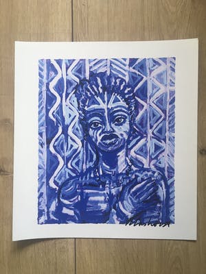 Peter Klashorst - Afrikaanse blauwe vrouw kopen? Bied vanaf 30!