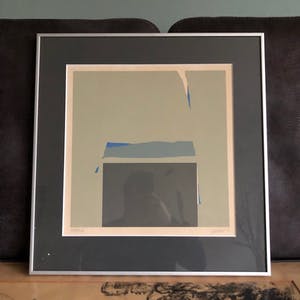Hans Landsaat - Geometrisch compositie - Zeefdruk, Ingelijst kopen? Bied vanaf 55!