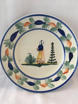 Henriot Quimper - Frans aardewerk bordjes kopen? Bied vanaf 30!