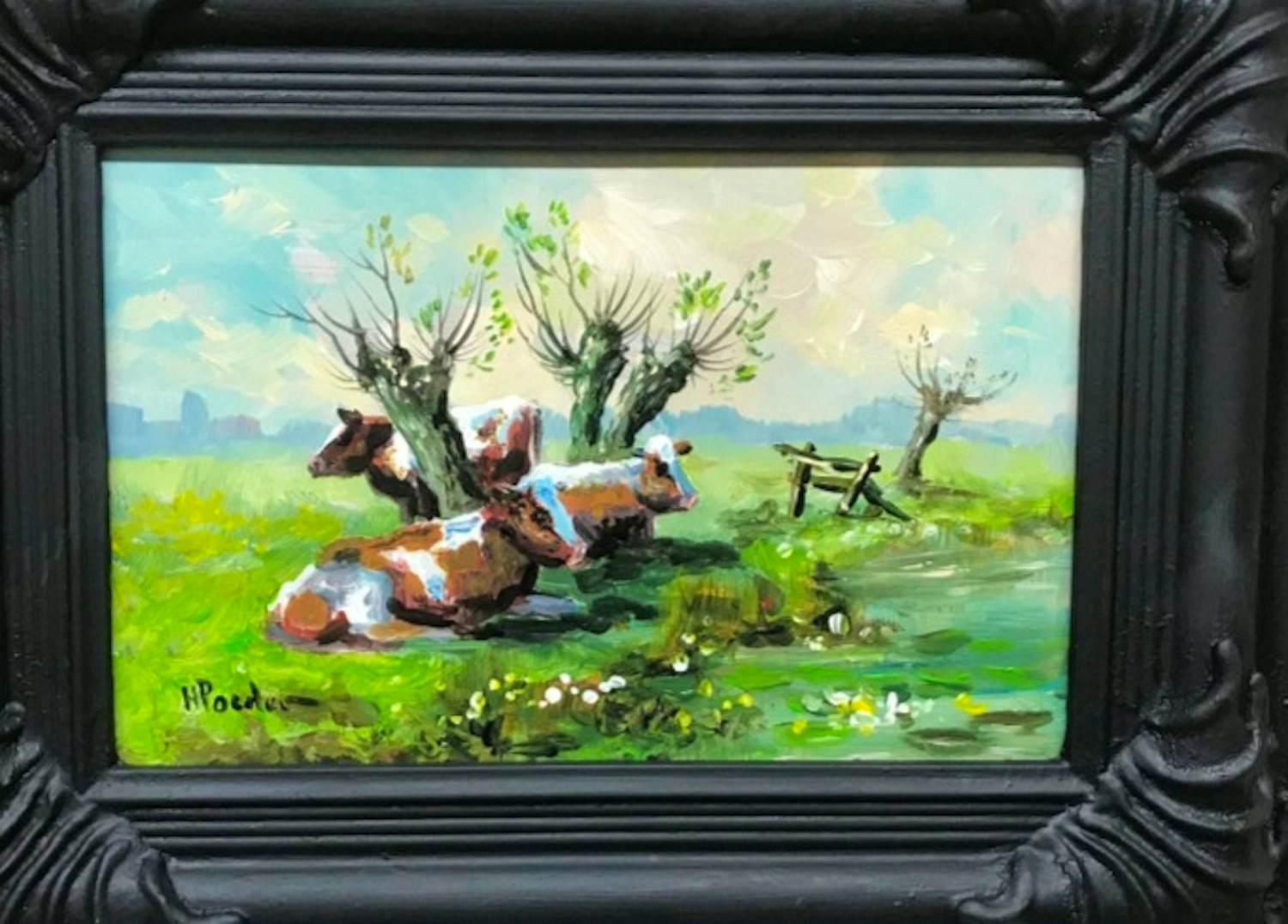 Henk Poeder - Koeien in het weiland verkocht voor € 85!