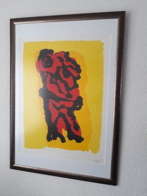 Karel Appel - personage rouge et jaune kopen? Bied vanaf 750!
