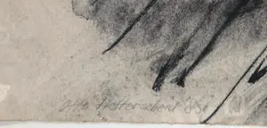 Otto Hetterscheid - Gemengde techniek op papier, Z.T. Abstracte compositie - Ingelijst (Groot) kopen? Bied vanaf 50!