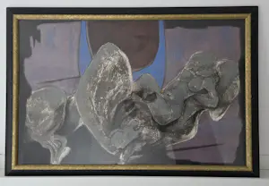 Ru van Rossem - Liggende vrouw. Naakt. Mooi ingelijst. kopen? Bied vanaf 129!