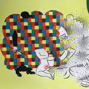 Henk Huig - Fraaie zeefdruk uit 1968 - Gesigneerd - Zonder lijst - 5/55 kopen? Bied vanaf 25!