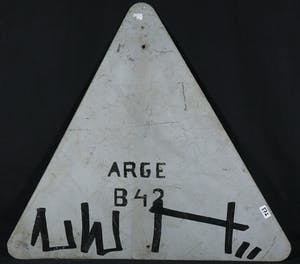 Herbert Zangs - Gemengde techniek, Verkeersbord kopen? Bied vanaf 1!