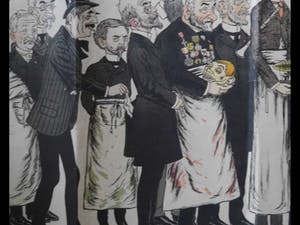 Niet of onleesbaar gesigneerd - karikaturen van artsen van de Medische Faculteit in Parijs. kopen? Bied vanaf 1!