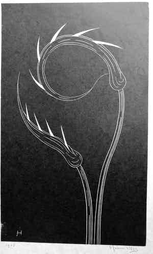 Willem Hussem - Grafiek zonder titel verkocht voor € 50!