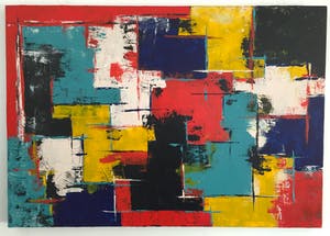 John Foppen - Red Colours Symphony .......... # K06 . XL. GROOT. kopen? Bied vanaf 195!