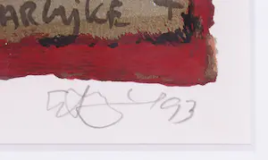 Eric Toebosch - Zeefdruk, Ongevaarlijke hond - Ingelijst kopen? Bied vanaf 50!