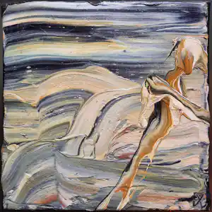Jan van Well - Abstract olieverf op doek - 22318 verkauft für € 50!
