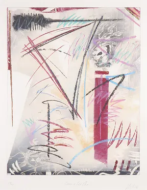 J.P. Moro - Gemengde techniek op papier, Come see me - Ingelijst kopen? Bied vanaf 1!