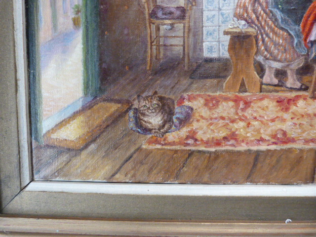 Niet of onleesbaar gesigneerd - Gesigneerd - Volendams interieur. kopen? Bied vanaf 1!