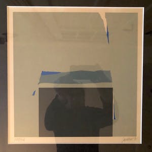 Hans Landsaat - Geometrisch compositie - Zeefdruk, Ingelijst kopen? Bied vanaf 55!