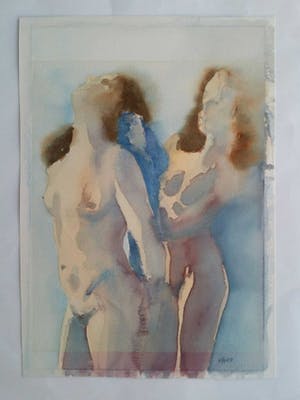 Hans Vanhorck - Twee naakte dames. kopen? Bied vanaf 145!