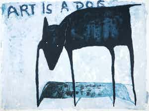 Peter Bastiaanssen - Zeefdruk, Art is a dog verkocht voor € 1!
