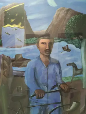 Gorki Bollar - ''Landschap met figuur'', 1992 kopen? Bied vanaf 45!