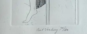 Aat Verhoog - handgesigneerd ets | 'Naakten' | 1984 kopen? Bied vanaf 75!