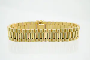 35 - Bijzonder mooie en zware 18 Krt gouden "president" armband - heren model kopen? Bied vanaf 3150!