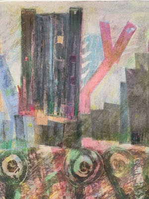 Oxydiaen - pastel op papier | 'zonder titel' | 1979 kopen? Bied vanaf 75!