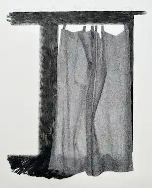 Henk van der Haar - handgesigneerde ets | 'Gordijn' | Voor De Luis | 1978 vendu pour 50€ !