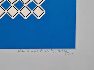 Henk van der Plas - Twee jaren 80 OP-art zeefdrukken - Abstract - potloodgesigneerd kopen? Bied vanaf 45!