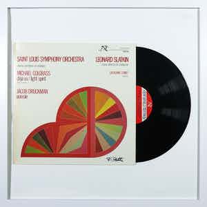 Frank Stella - Gesigneerde LP-hoes, Saint Louis Symphony Orchestra - Ingelijst verkocht voor € 1!