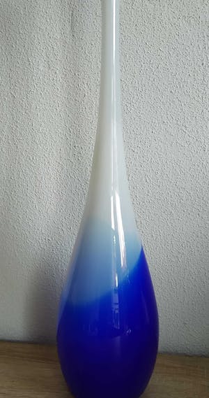 Royal Leerdam - Blauw/wite vaas van Royal Leerdam kopen? Bied vanaf 75!