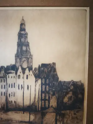 Germ de Jong - Havengezicht. Gesigneerd rechtsonder. kopen? Bied vanaf 39!