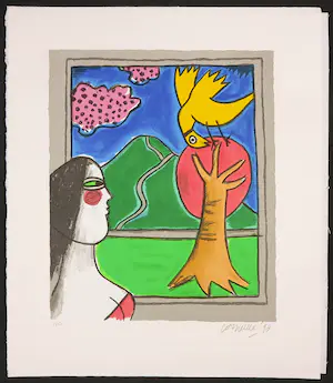 Corneille - Litho, Femme et oiseau kopen? Bied vanaf 1!
