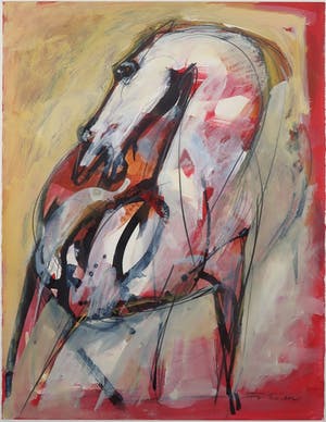 Frits van Eeden - Gemengde techniek op papier, Dreamhorse - Ingelijst (Groot) kopen? Bied vanaf 100!