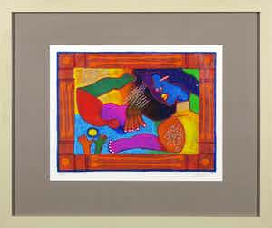 Clemens Briels - Zeefdruk, Mujer - Ingelijst verkocht voor € 50!