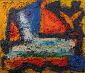 Guillaume Lo-A-Njoe - Olieverf op doek: zeegezicht kopen? Bied vanaf 595!