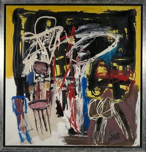 Martin van Wordragen - Olieverf op doek, Stad in het donker - Ingelijst (Groot) kopen? Bied vanaf 250!