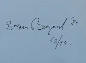 Bram Bogart - Ingelijste litho: abstract - 1980 (nette lijst + museumglas!) kopen? Bied vanaf 995!