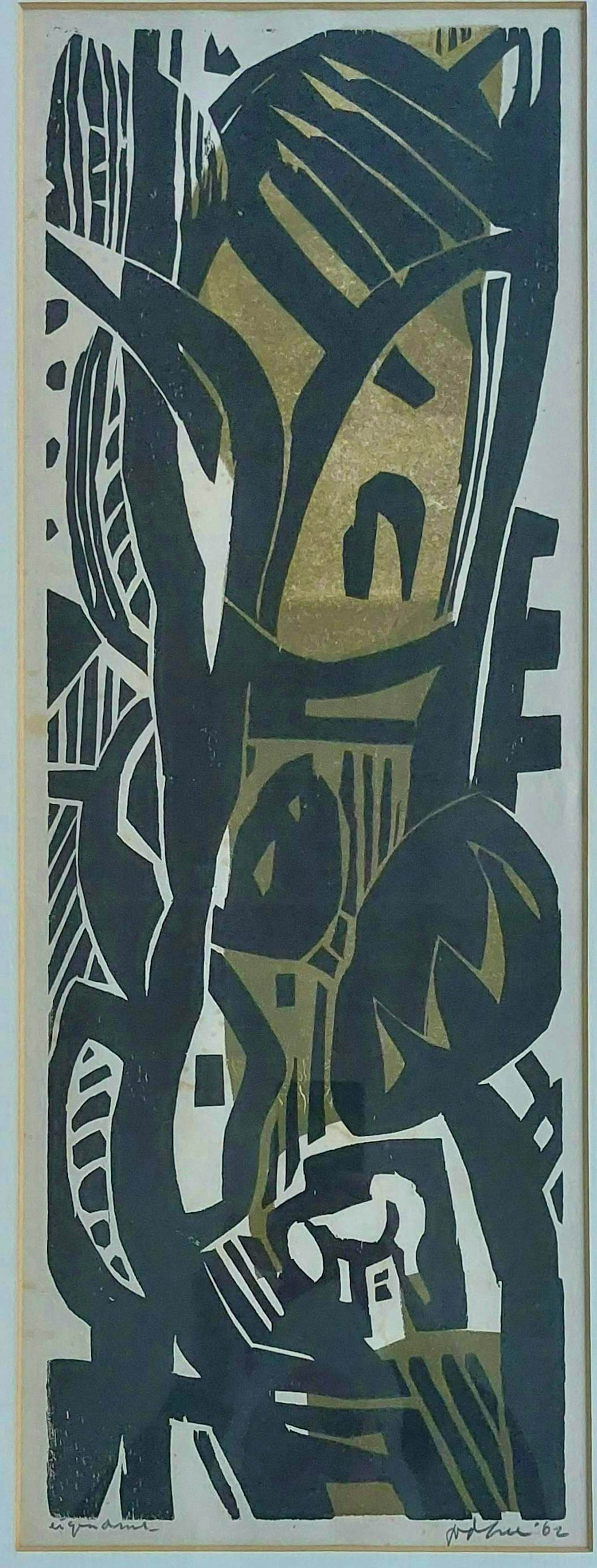 Jan van der Zee - Abstracte compositie kopen? Bied vanaf 250!