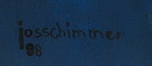 Jos Schimmer - Gouache op papier, Z.T. (Abstracte compositie met blauw) - Ingelijst (Groot) kopen? Bied vanaf 100!