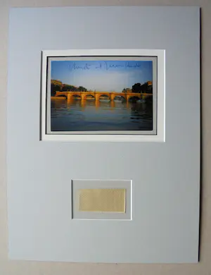 Christo - Project " Pont Neuf wrapped " 1983 - inc. original stofmonster - handgesigneerd kopen? Bied vanaf 139!