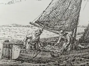 Peter Dorleijn - 4 gravures van platbodems op de Zuiderzee kopen? Bied vanaf 40!