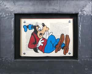 Jan Bollaert - Gemengde techniek op papier, Antropobiologie - Ingelijst verkocht voor € 1!