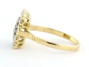 18k bicolour gouden ring bezet met single cut geslepen diamant tot. 0.30ct kopen? Bied vanaf 360!