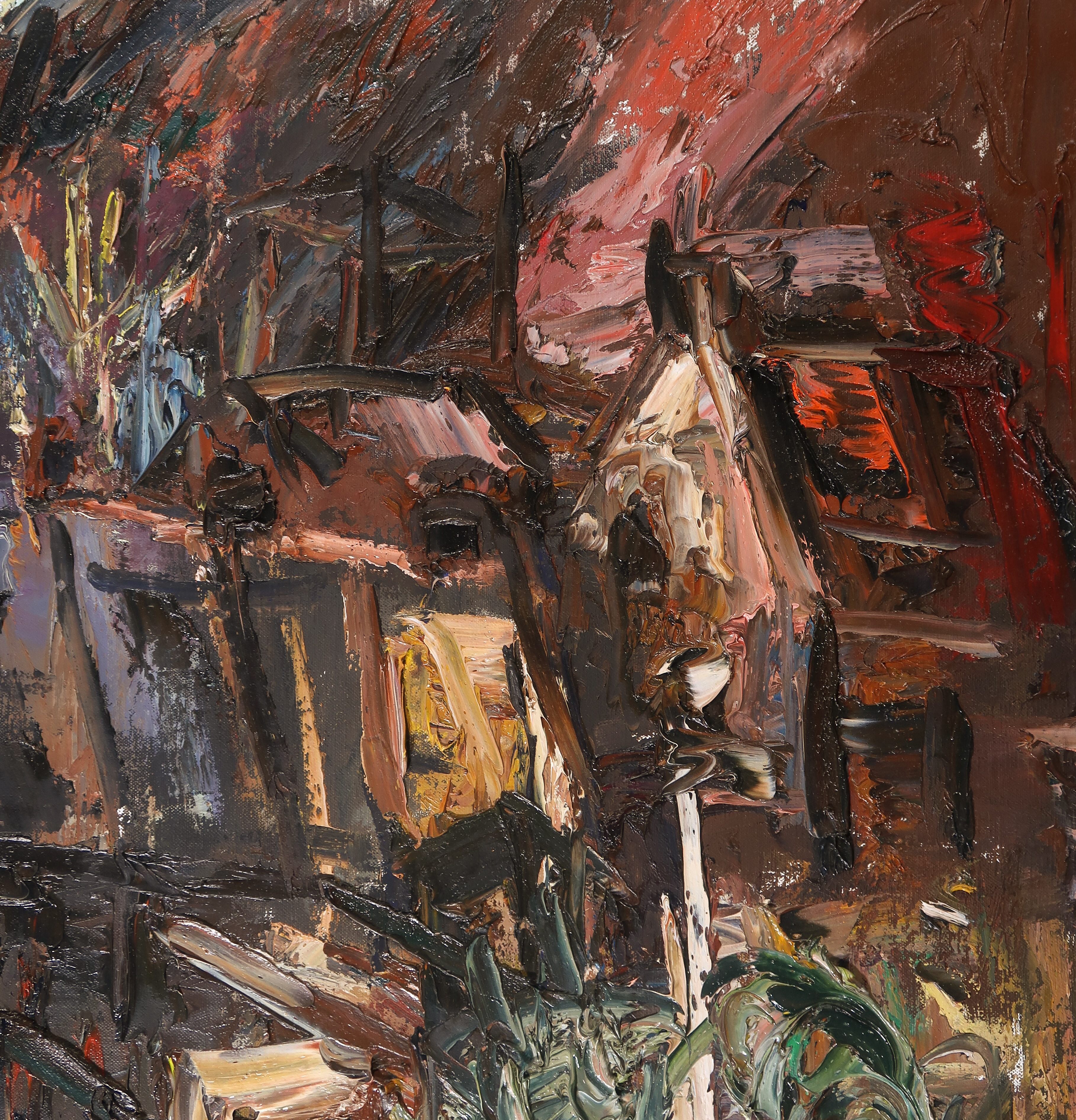 Berry Brugman - Olieverf op doek, Borinage - Ingelijst (Groot) kopen? Bied vanaf 10!