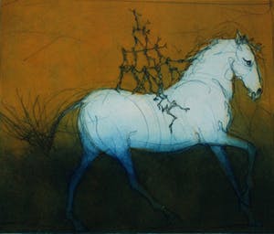 Ronald Tolman - Ets: Groep kleine acrobaten te paard- 1996 (kleine oplage van 20 stuks) kopen? Bied vanaf 175!