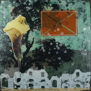 Mark Verdoes - Gemengde techniek, Zonder titel - Ingelijst kopen? Bied vanaf 40!