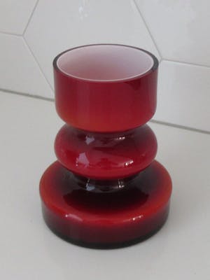 Per Lutken - Rood oranje vaas uit de Carnaby serie kopen? Bied vanaf 15!