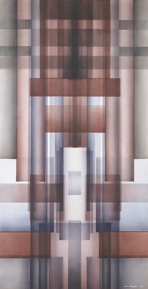 Ton Pape - Aquarel, Compositie 20c - Ingelijst kopen? Bied vanaf 50!