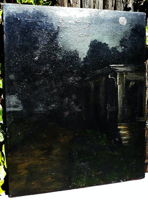 Ernst Voss - New York Nocturnes, olieverf op doek (2x) kopen? Bied vanaf 500!